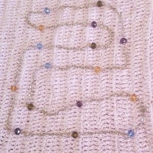 Premier Designs chain necklace with crystal beads